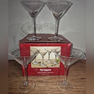 Pier 1 Imports Mini Martini Glasses, Lot Of 4